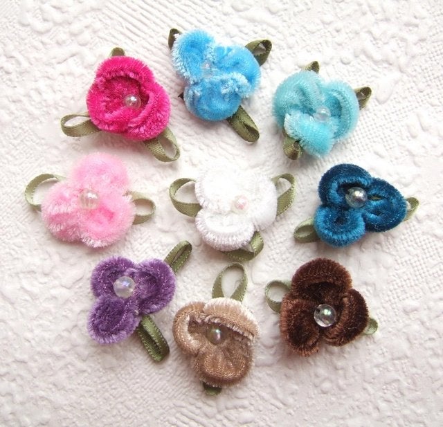 OPRUIMING ~ Prachtig velours roosje ~ 2 cm, -, -, Overige typen, Nieuw