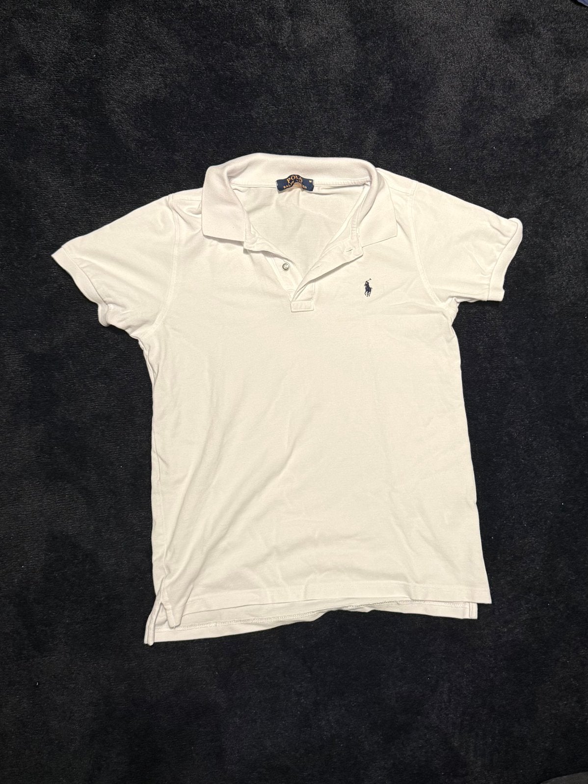 Ralph lauren polo wit maat M, Ophalen, Zo goed als nieuw, Maat 48/50 (M), Wit