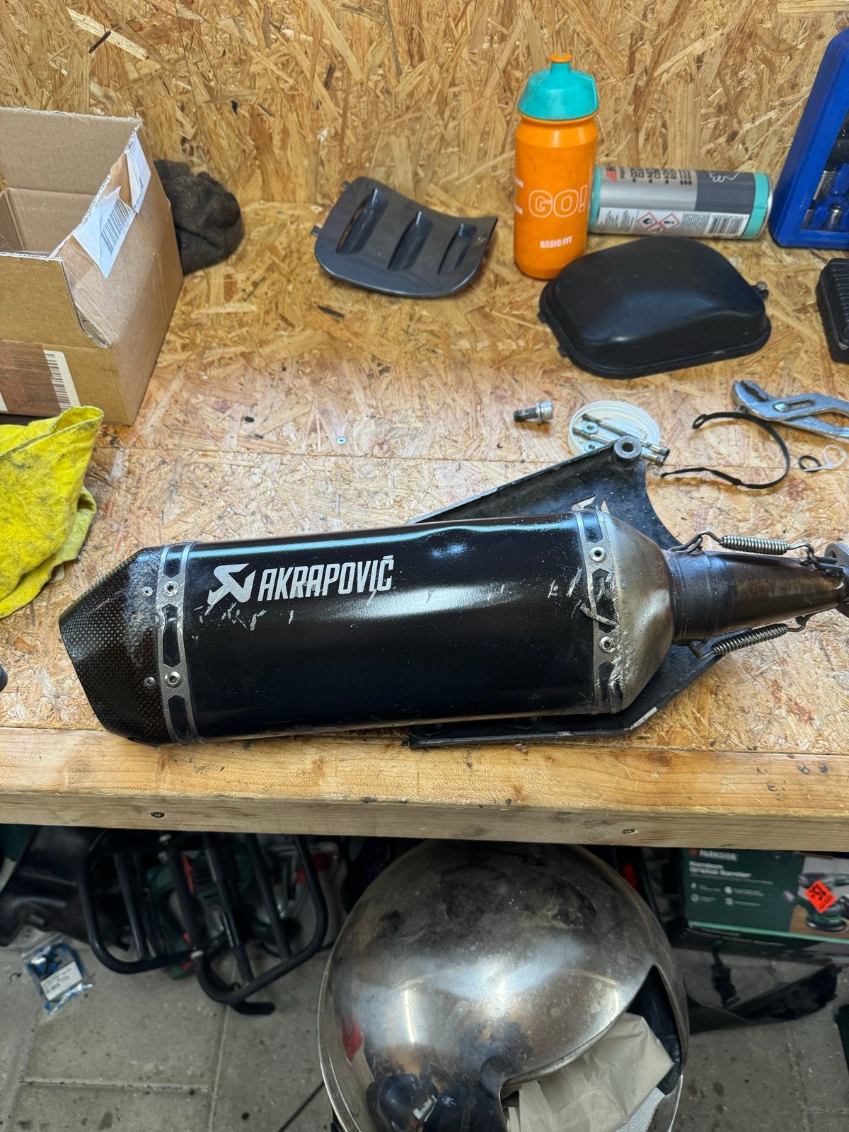 Akrapovic Uitlaat 50/80cc, Ophalen of Verzenden, Gebruikt, Uitlaat
