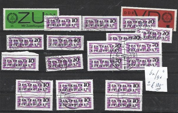 Duitsland DDR partijtje dienstzegels meest gestempeld, Ophalen of Verzenden, DDR
