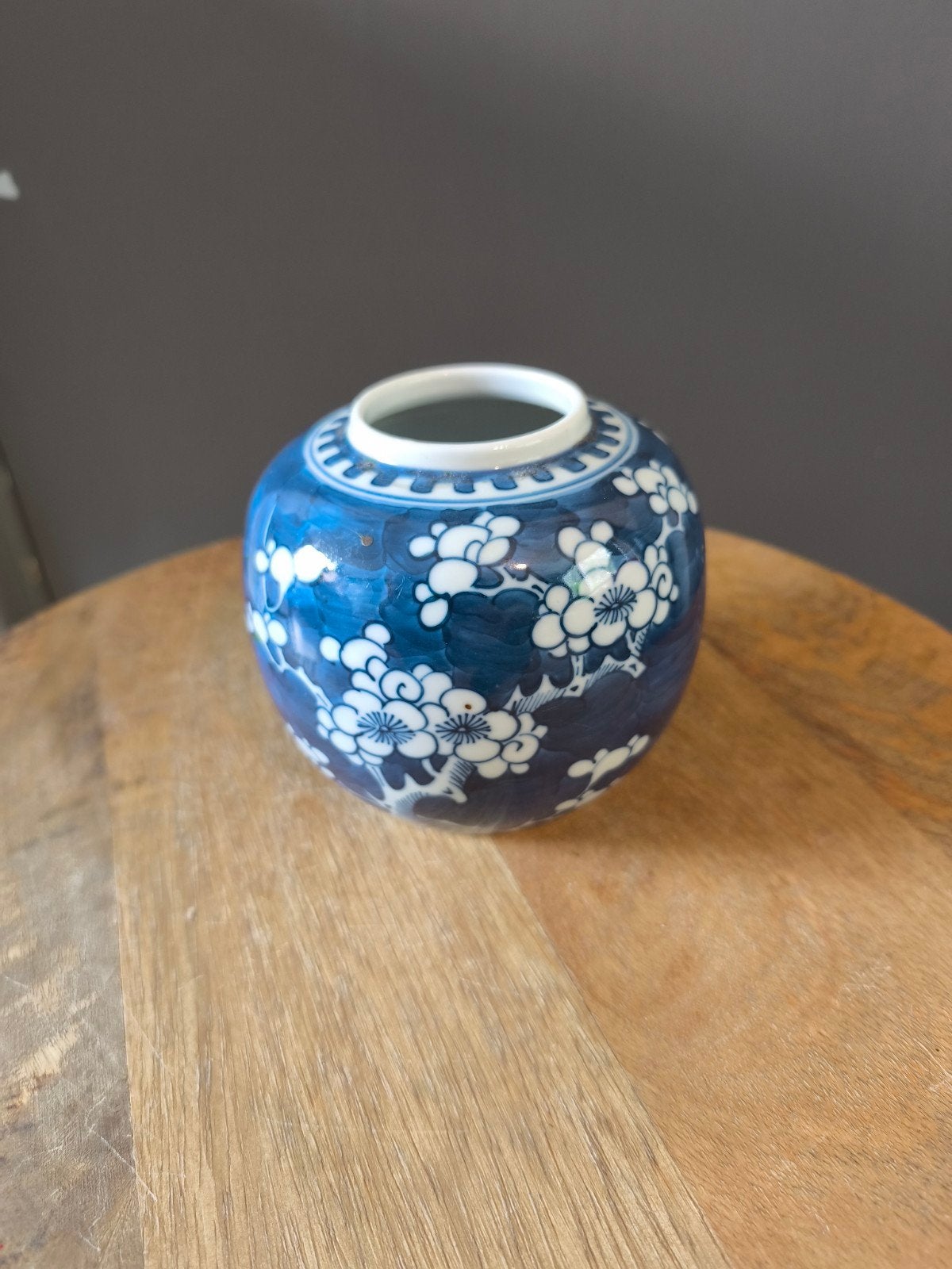 Chinees Porseleinen Prunus Gemberpot - Blauw/Wit, Ophalen of Verzenden