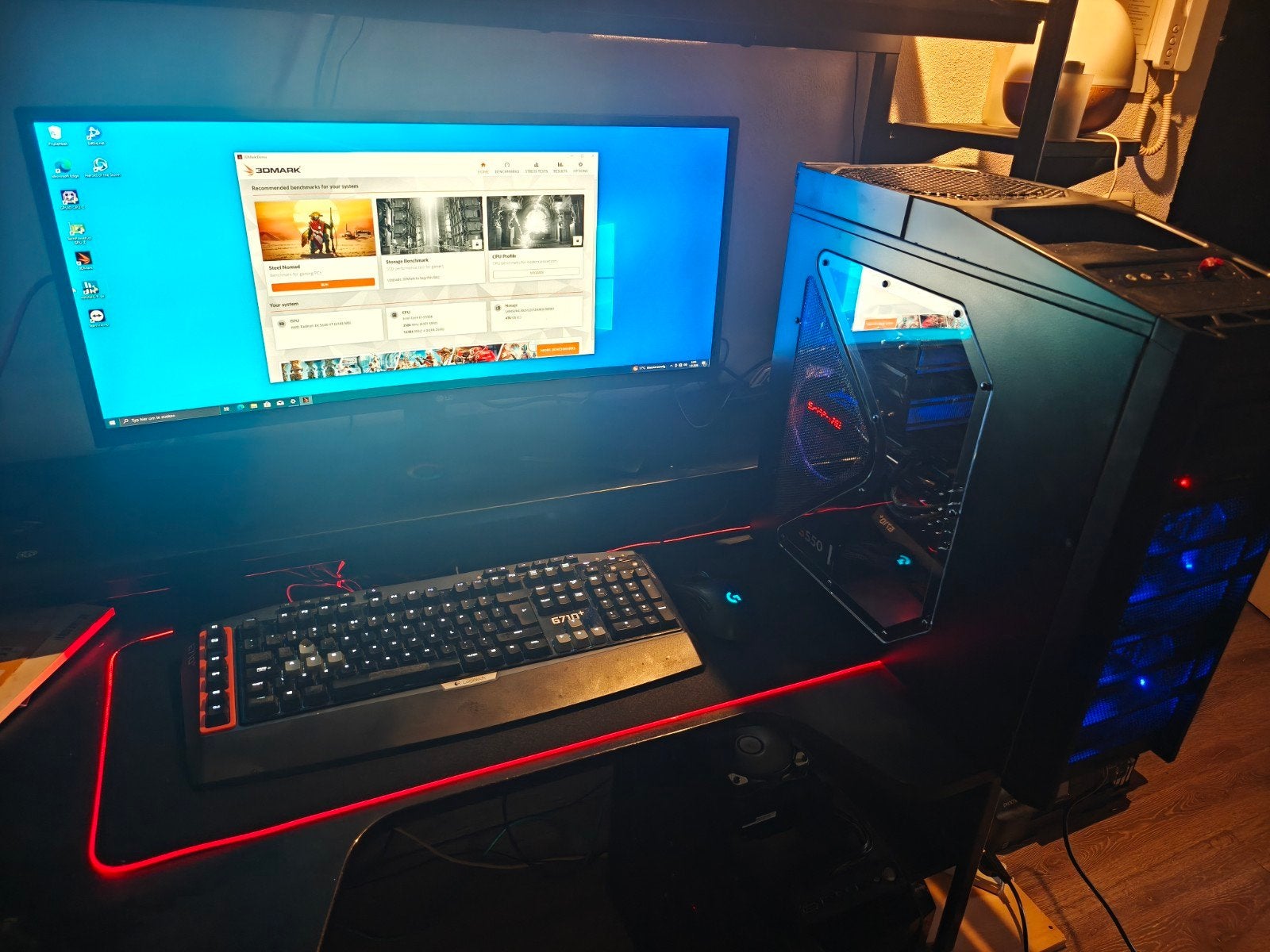 Gaming PC + Scherm | i7 @ 4.3GHz | RX 5600 XT 6GB | 16GB, Computers en Software, Desktop Pc's, Met monitor, Gebruikt, Intel, Gaming