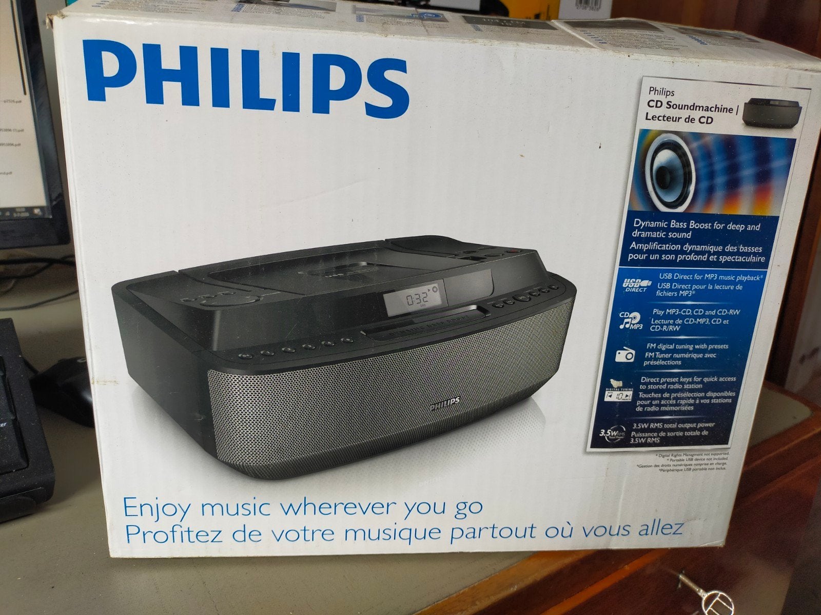 Philips AZ420/12 CD Soundmachine met Dynamic Bass Boost, Ophalen of Verzenden, Nieuw, Radio, Met cd-speler