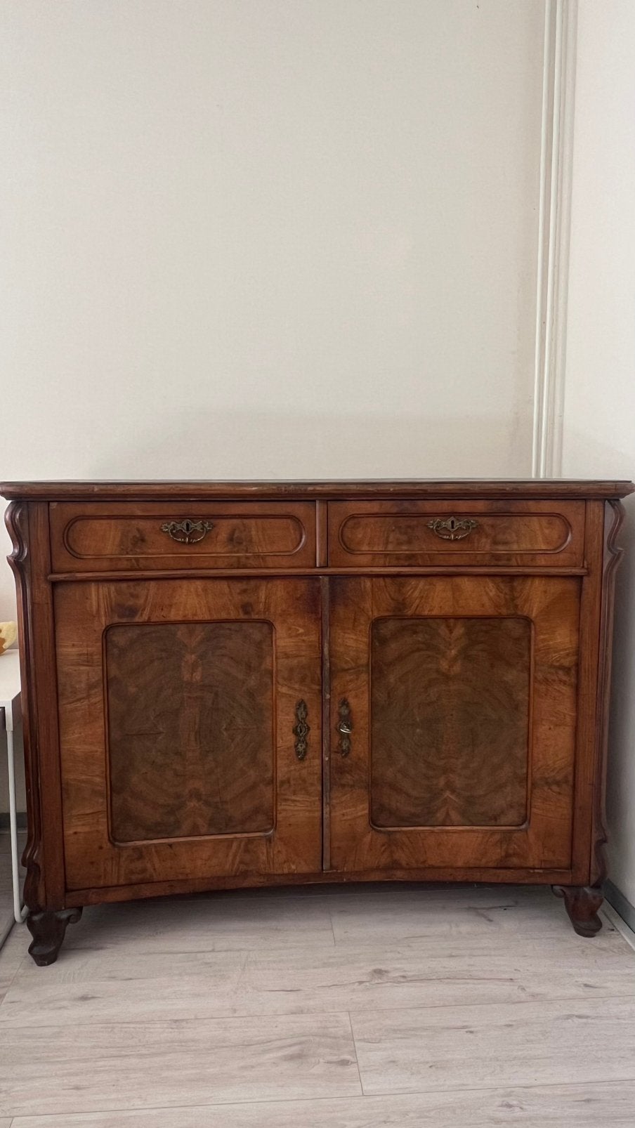 Antieke Biedermeier Kast / Penantenkast – Warm Hout, Ophalen, Gebruikt, 100 tot 150 cm, Biedermeier