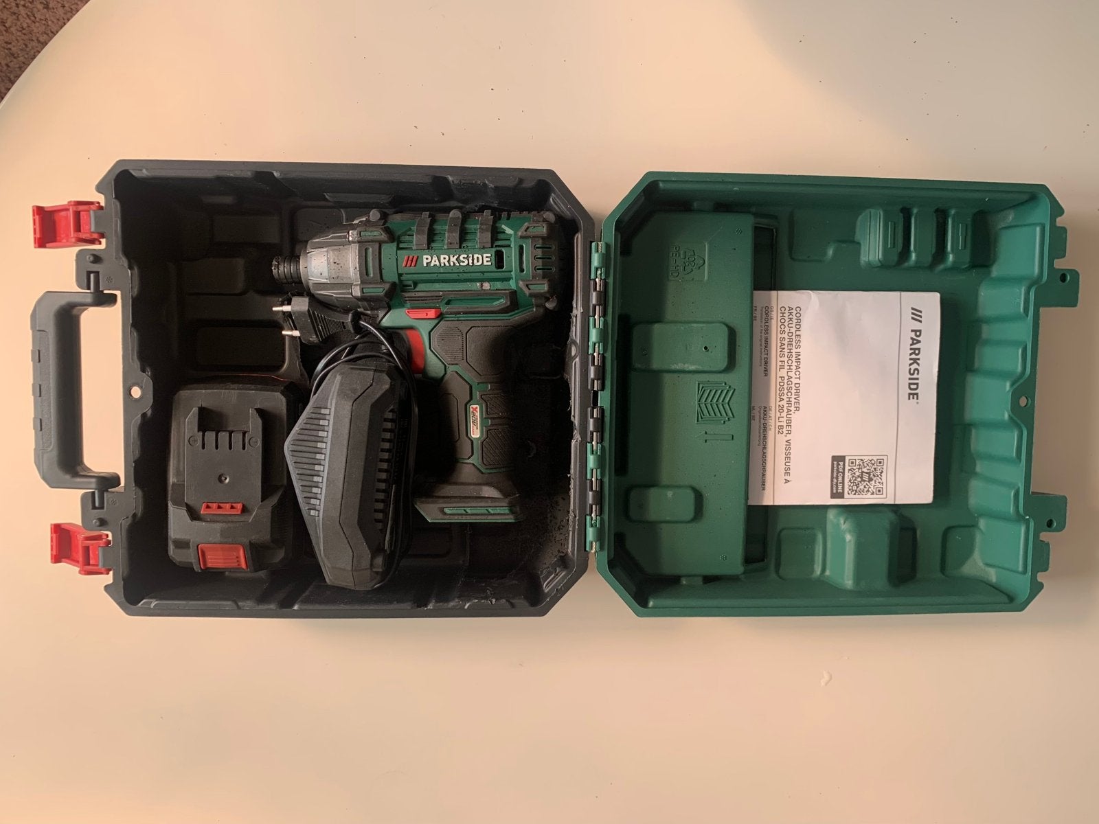Prima Parkside 20v Slagschroevendraaier met batterij + lader, Ophalen, Gebruikt, Boor- en Schroefmachine