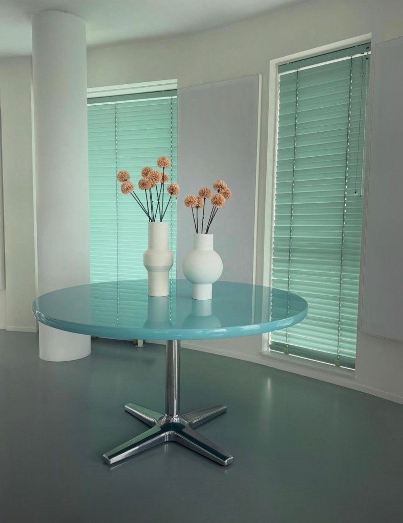 Retro / Moderne eettafel, Huis en Inrichting, Ophalen, Gebruikt, Rond, Retro / Modern