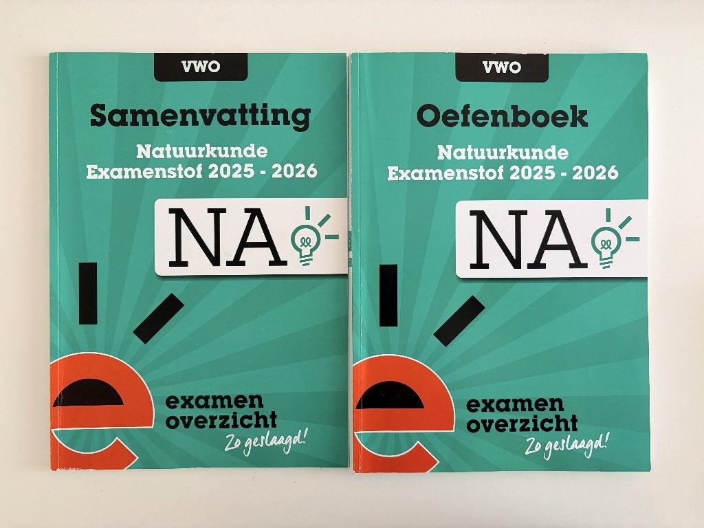 ExamenOverzicht Natuurkunde VWO – Samenvatting + Oefenboek, Ophalen of Verzenden, Zo goed als nieuw, VWO, Natuurkunde