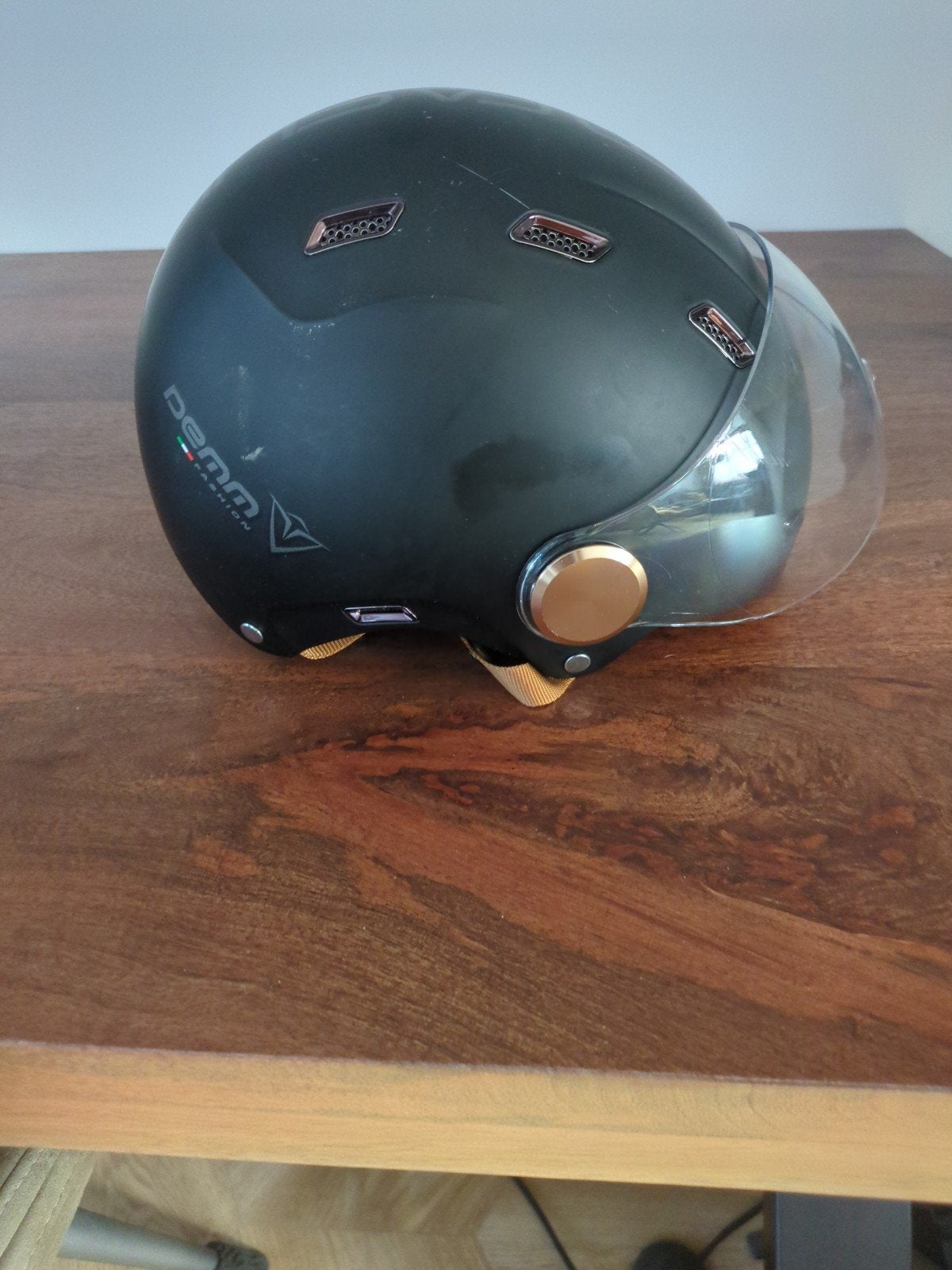 Demm Fashion Scooterhelm - Maat S - Zwart, Ophalen of Verzenden, Zo goed als nieuw, Medium, Demm Fashion