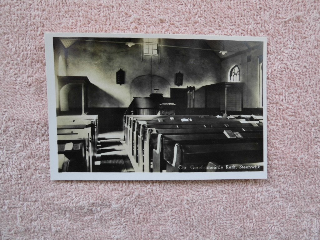 Steenwijk , Chr Gereformeerde Kerk interieur. Oostwijkstraat, Ophalen of Verzenden, Voor 1920, Ongelopen, Overijssel