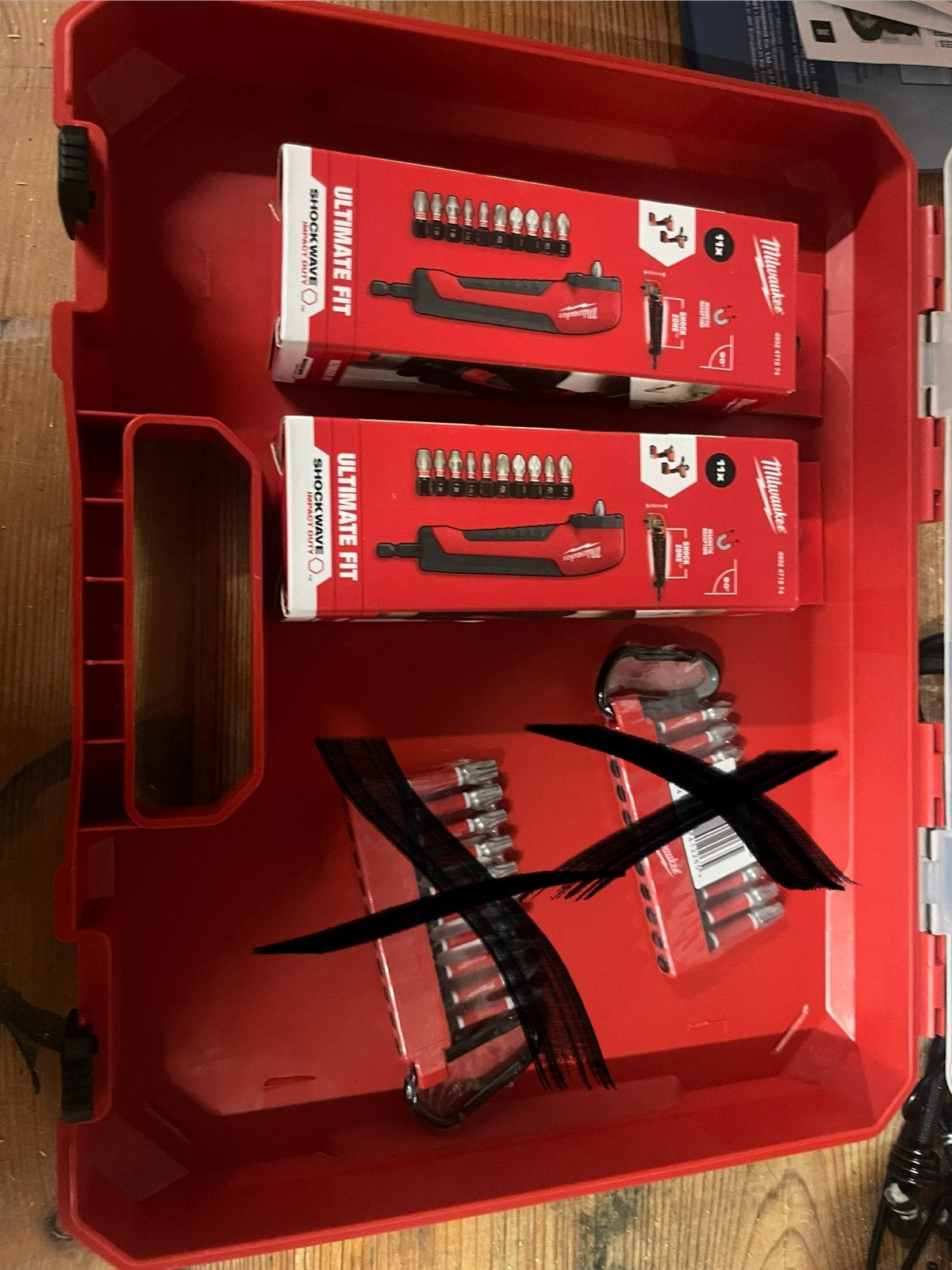 Milwaukee 2 Haakse Bitdraaiers en Opbergkoffer, Ophalen of Verzenden, Nieuw, Bitset, Milwaukee