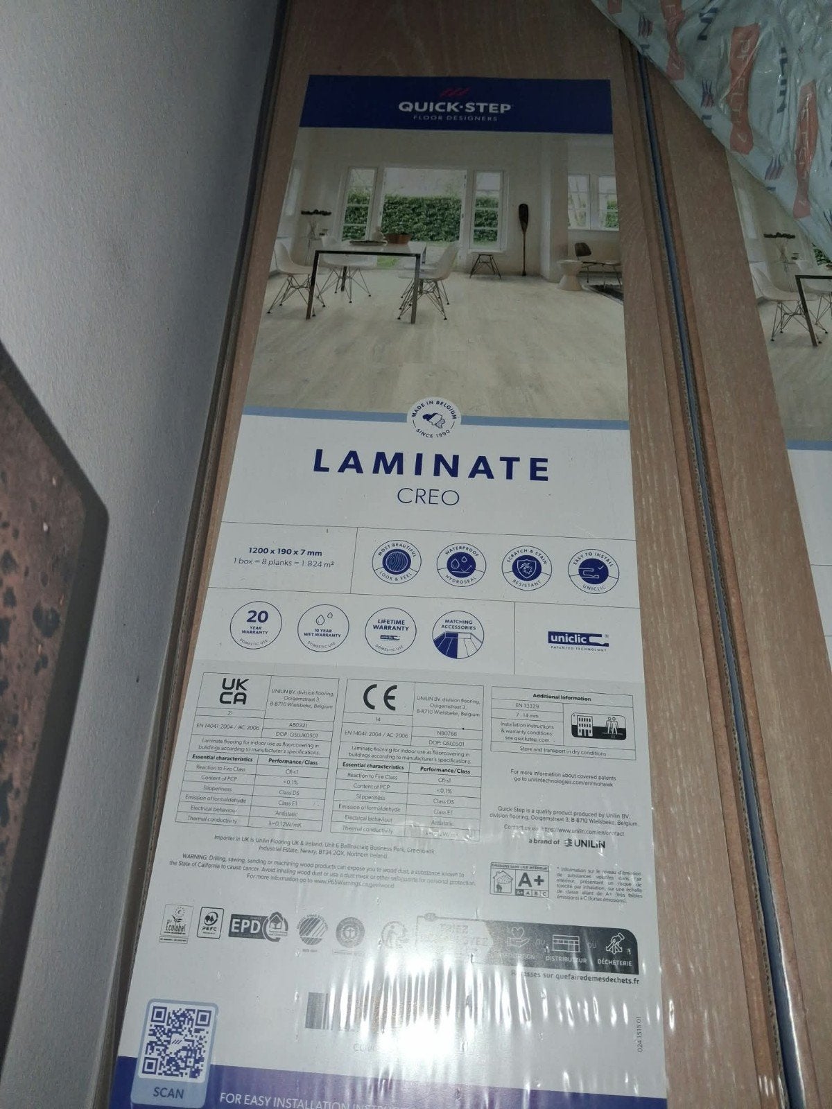 Quick-Step Laminaat Creo Tennessee Eiken Licht Hout, Ophalen, 50 tot 150 cm, Nieuw, 10 m² of meer