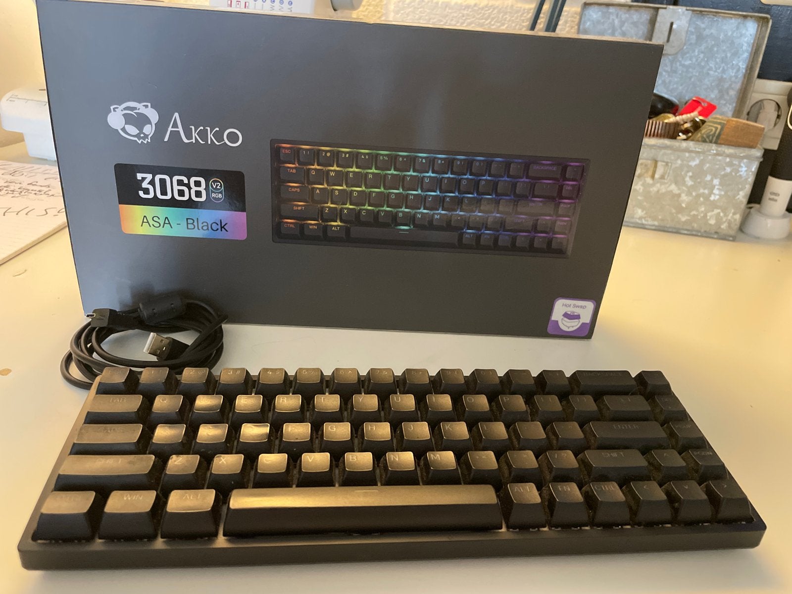 Akko 3068 ASA-Black mechanisch toetsenbord, Gebruikt, Gaming toetsenbord, Ophalen of Verzenden, Qwerty