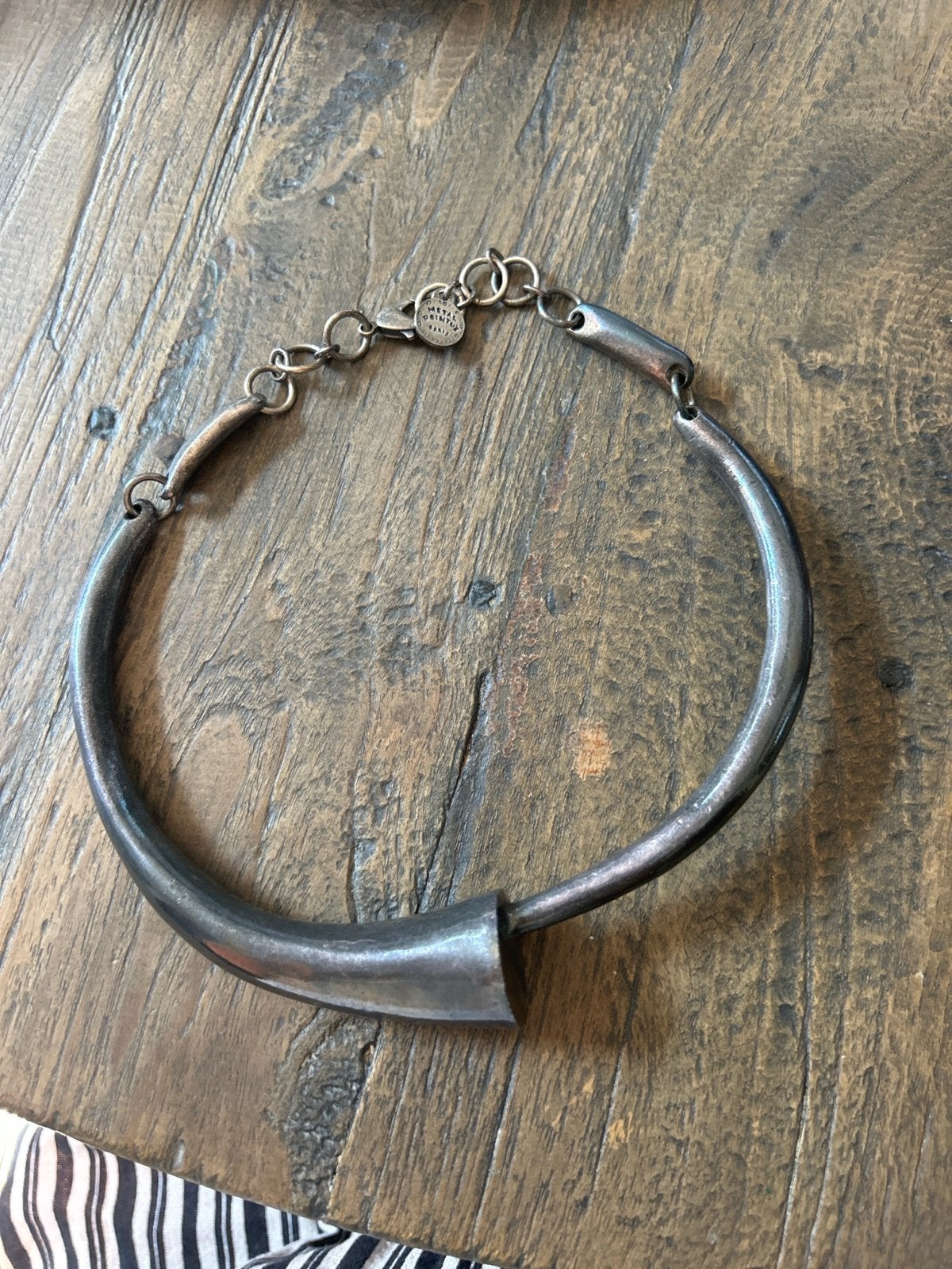 Metal Pointus Paris Statement Ketting, Ophalen of Verzenden, Gebruikt, Zilver, Overige materialen