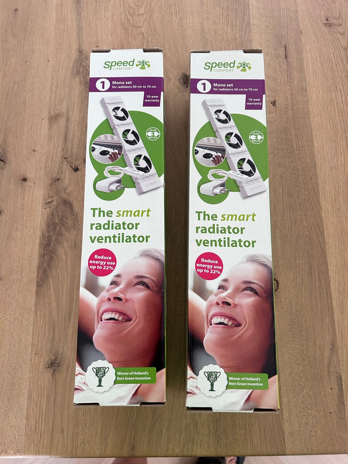 2x SpeedComfort Slimme Radiatorventilator, Minder dan 30 cm, Hoog rendement (Hr), Overige typen, Nieuw