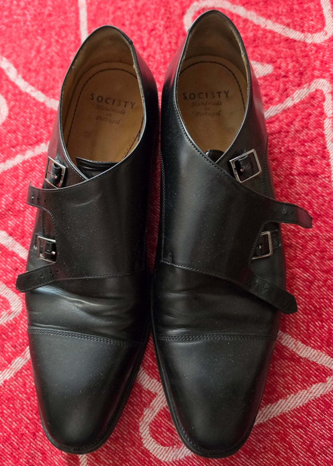 Zwarte Society Handmade in Portugal gespschoenen maat 46, Kleding | Heren, Schoenen, Zwart, Ophalen of Verzenden, Gespschoenen