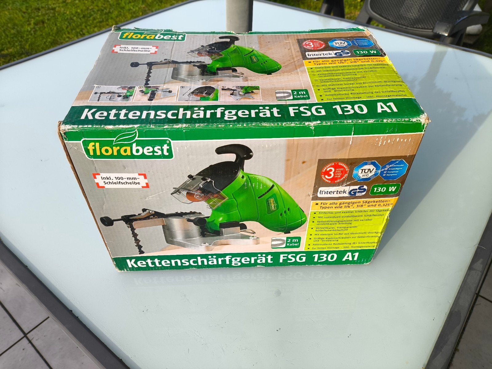 FloraBest ketting slijper voor ketting zaag, Tuin en Terras, Ophalen of Verzenden, Zo goed als nieuw