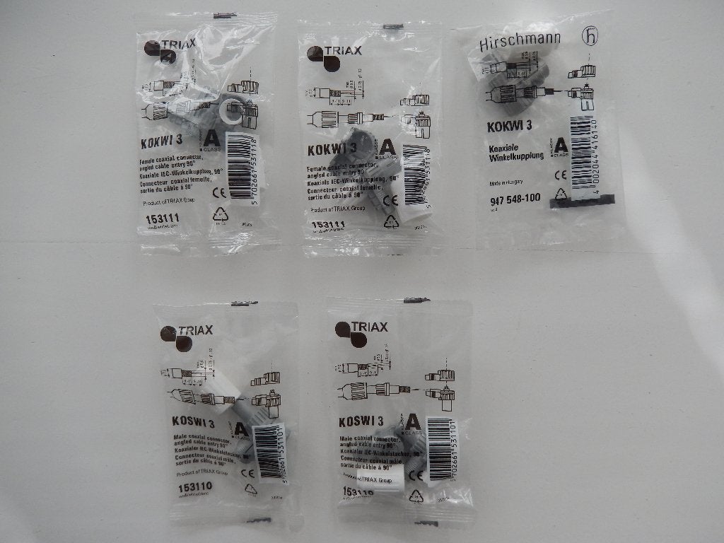 triax coax kabel connector / pluggen vrouwtje en mannetje, Ophalen of Verzenden, Nieuw, Minder dan 2 meter, Coaxiale kabel