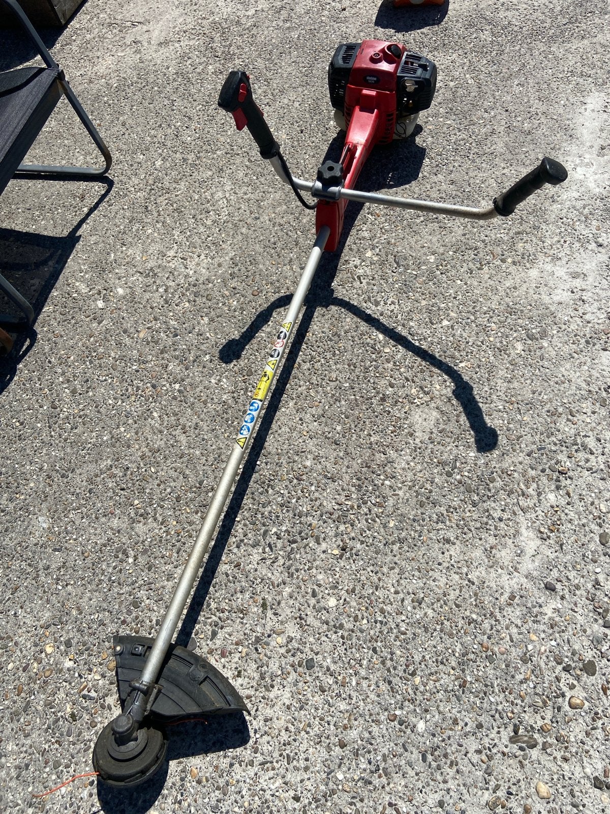 Shindaiwa B510S Benzine Bosmaaier met Draagtuig, Tuin en Terras, Grastrimmers, Ophalen, Gebruikt, 50 cm of meer, Benzine