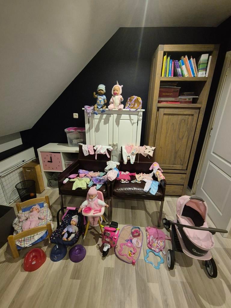 Grote baby born set met accessoires, Kinderen en Baby's, Speelgoed | Poppen, Ophalen of Verzenden, Gebruikt, Babypop