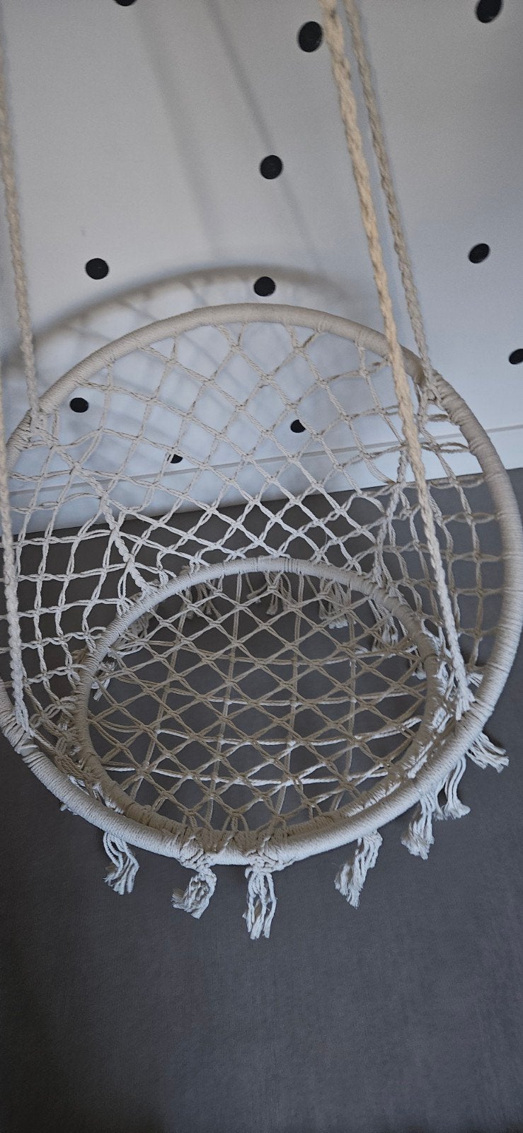 Hangstoel Macramé Wit - Zo goed als nieuw, Wit, Ophalen of Verzenden, Zo goed als nieuw, Boho, Macramé