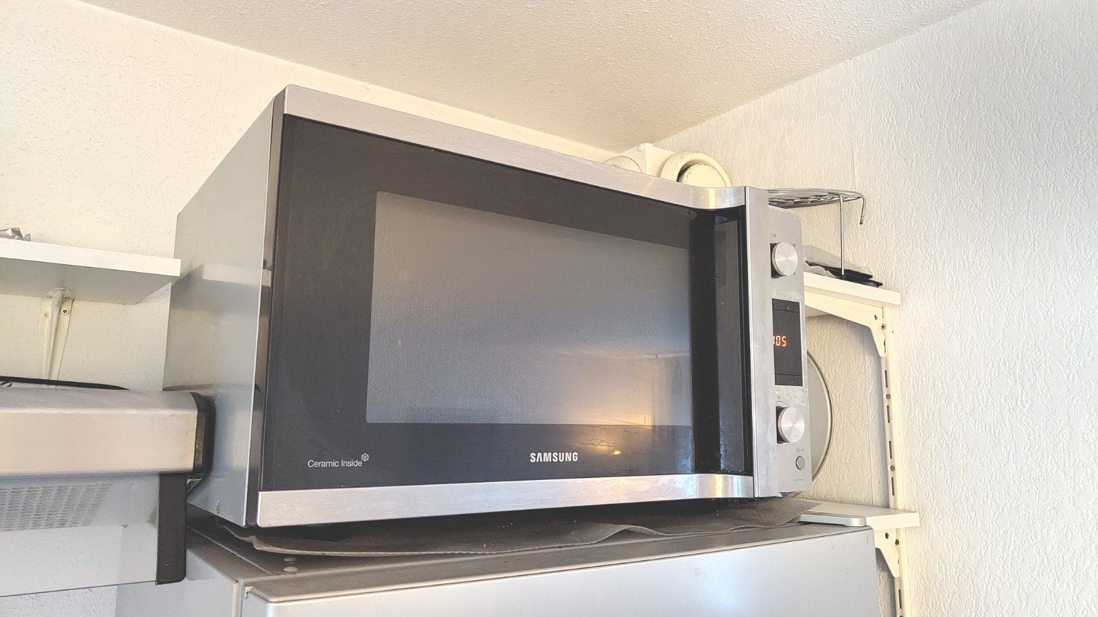 Samsung 45L combi-oven (MC457TDRCSR/BB), Ophalen, Combimagnetron, Gebruikt, Grill