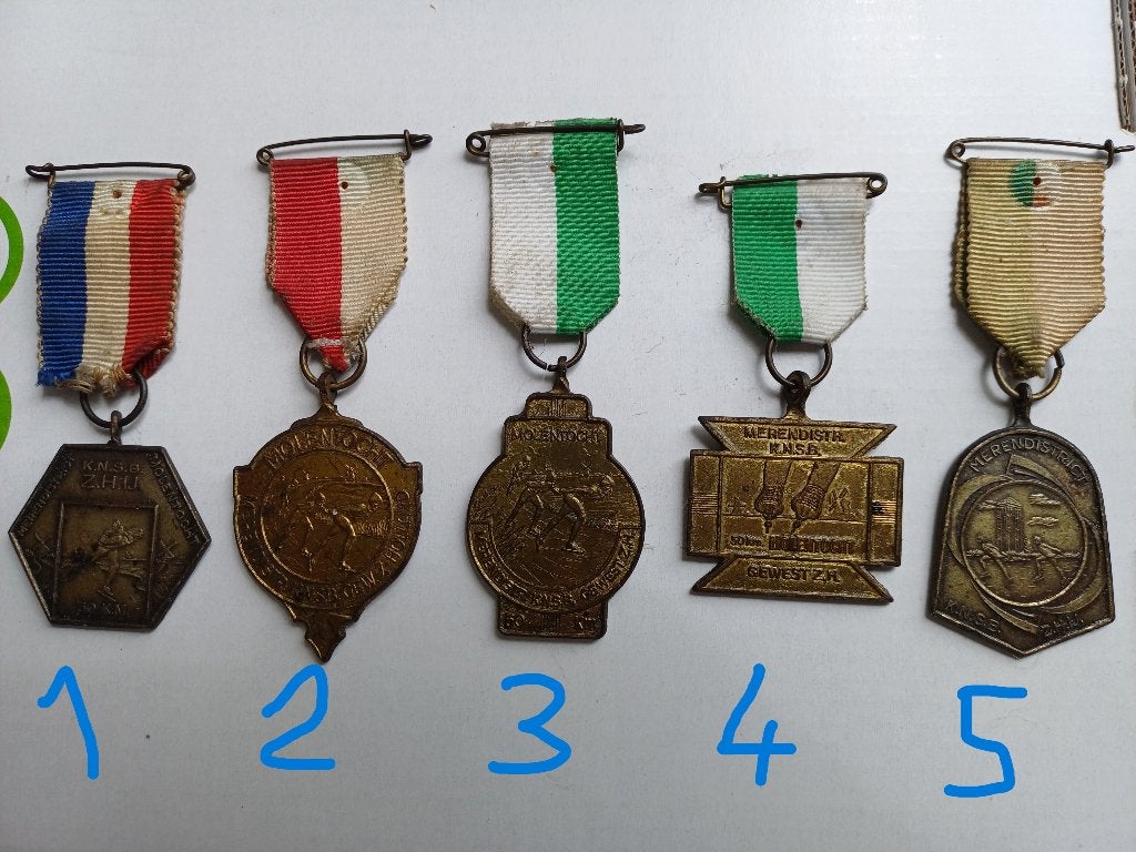 Medaille schaatsen Molentocht Merendistrict KNSB Z.H.IJ., Postzegels en Munten, Penningen en Medailles, Ophalen of Verzenden, Overige materialen
