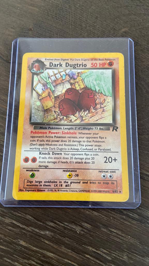 Dark Dugtrio 6/82 zeldzame kaart, Ophalen of Verzenden, Zo goed als nieuw, Losse kaart, Foil
