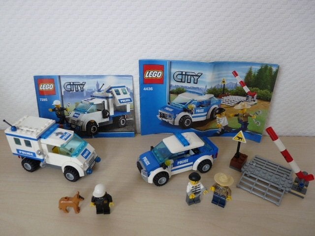 * Lego City: 4436 Grenspolitie, 7285 politiewagen met hond *, Compleet, Lego, Ophalen of Verzenden, Complete set