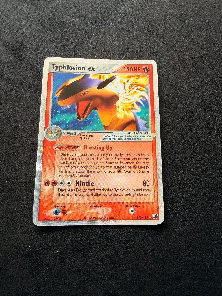 Pokemonkaart Typhlosion ex (UF 110) 2005 Unseen Forces, Ophalen of Verzenden, Gebruikt, Losse kaart, Foil