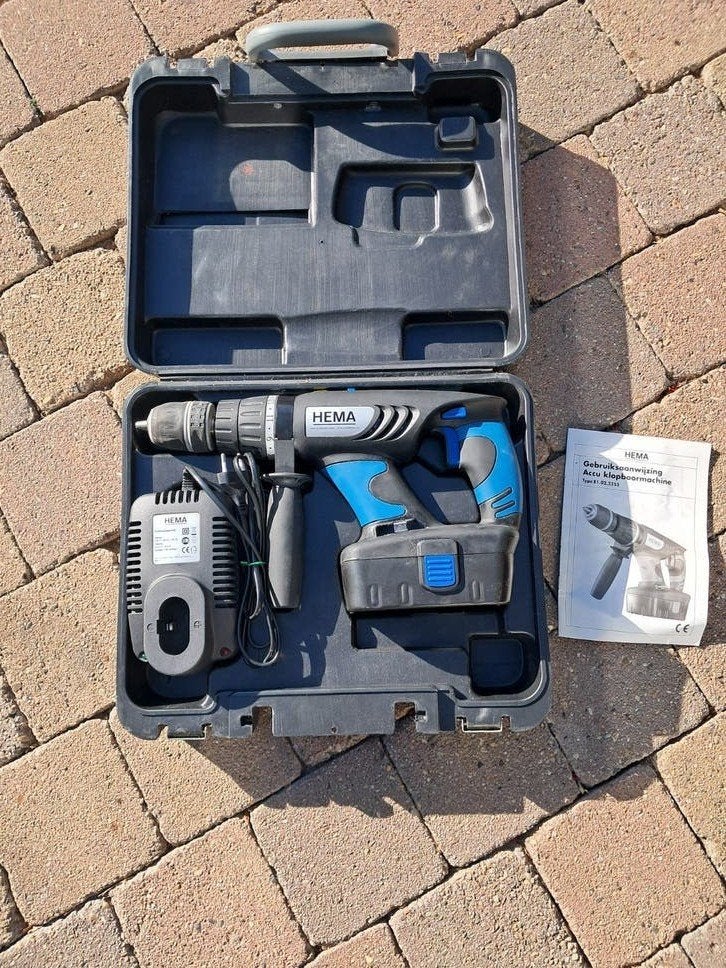 Hema Klopboormachine 24V met 13mm Boorkop, Ophalen of Verzenden, Gebruikt, Boormachine, Klopboormechanisme