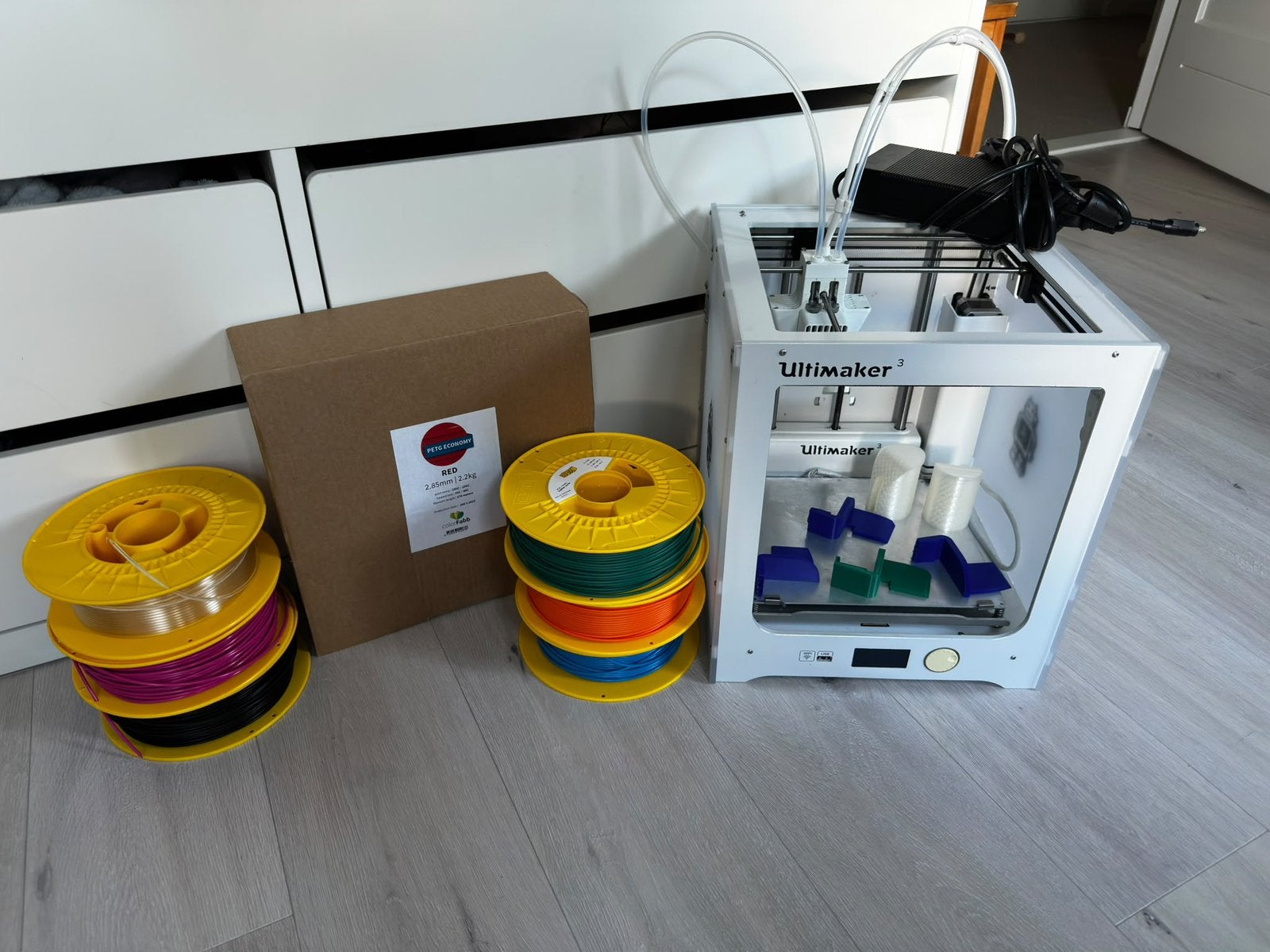 Ultimaker 3 3D-printer + filament, Computers en Software, Ophalen of Verzenden, Gebruikt, Filament