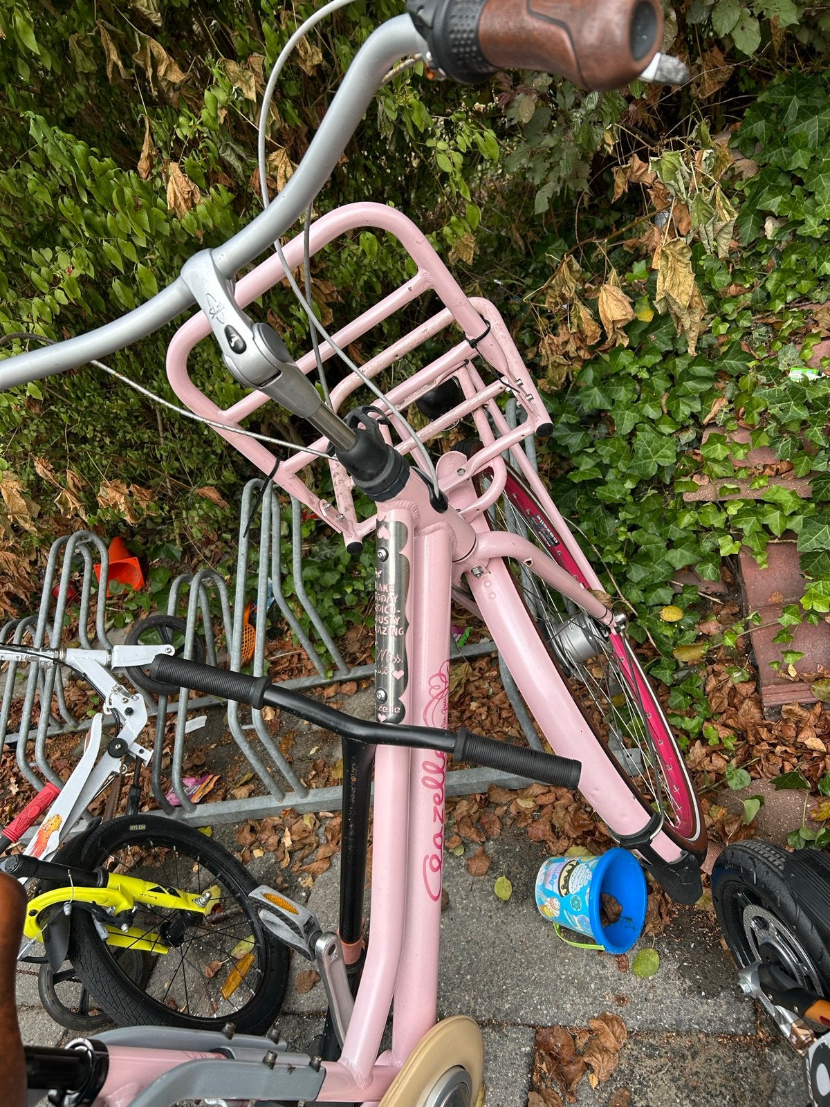 Roze Gazelle fiets met kinderzitje, Ophalen, Velgrem, 50 tot 53 cm, Gazelle