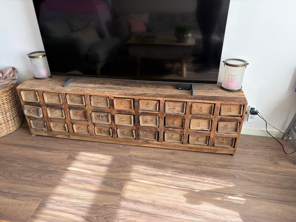 Houten dressoir met veel kleine lades, Huis en Inrichting, Kasten | Dressoirs, Gebruikt, 150 tot 200 cm, Ophalen of Verzenden