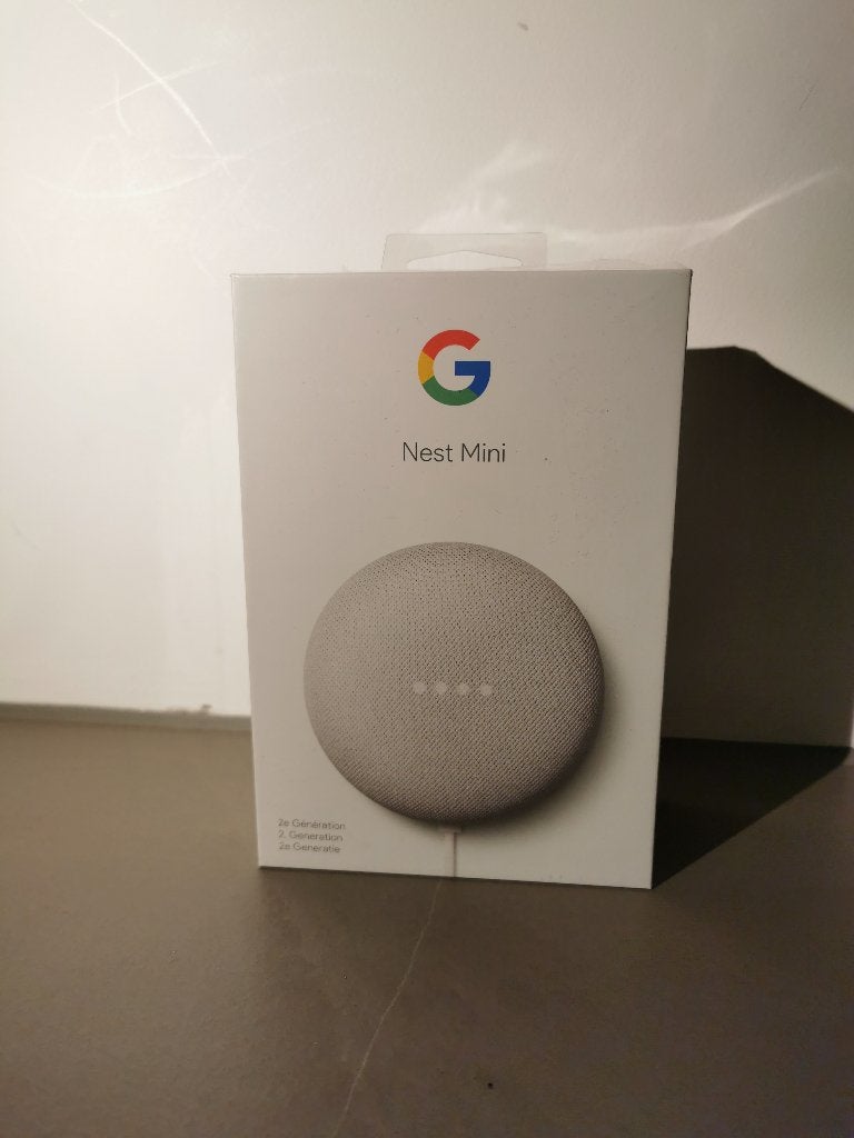 Google Nest Mini (2e generatie) (nieuw in doos), Slimme speaker, Google, Inclusief kabels, Nieuw