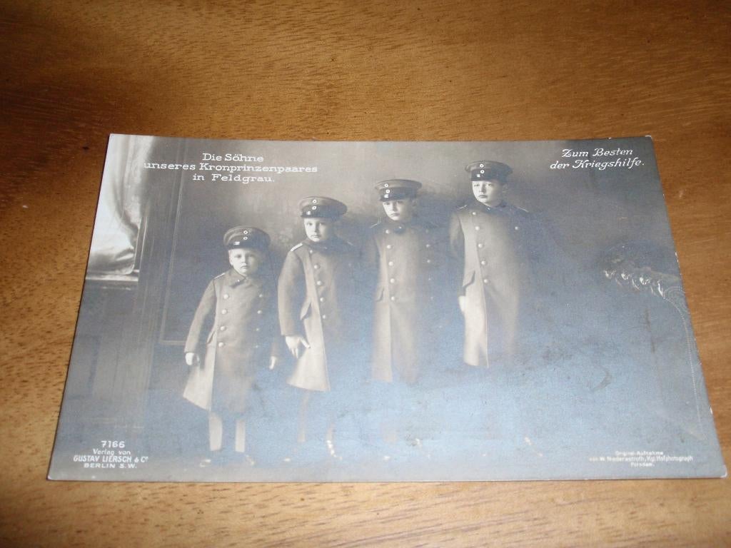 Propagandakaart Prinsen Duitsland in uniform Militair, Verzenden, Voor 1920, Ongelopen, Politiek en Historie
