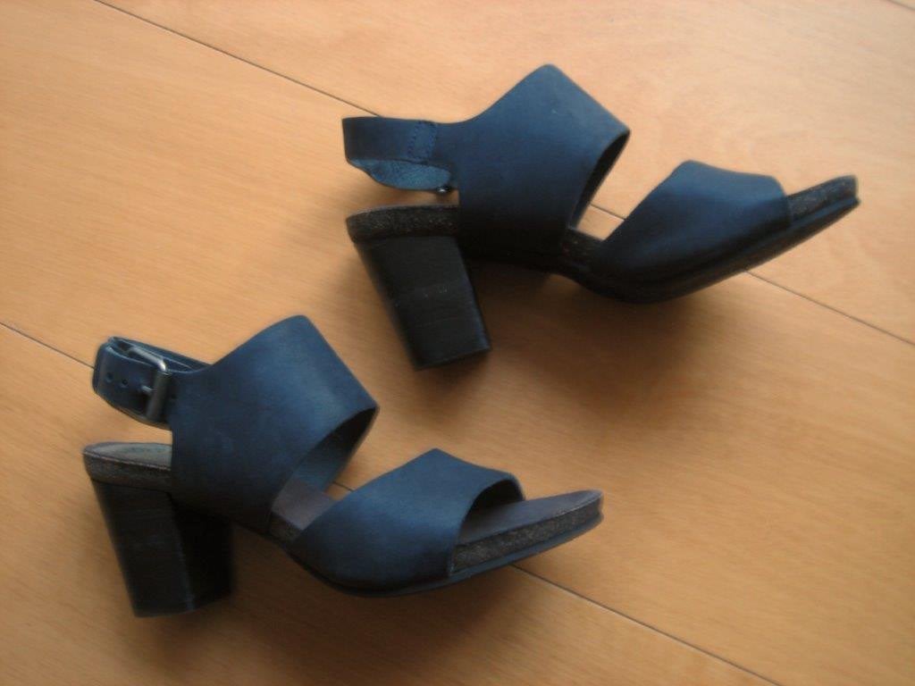 Nieuw! Elegante grijs-blauw leren sandalen CASHOTT maat 37, Cashott, Nieuw, Sandalen of Muiltjes, Verzenden