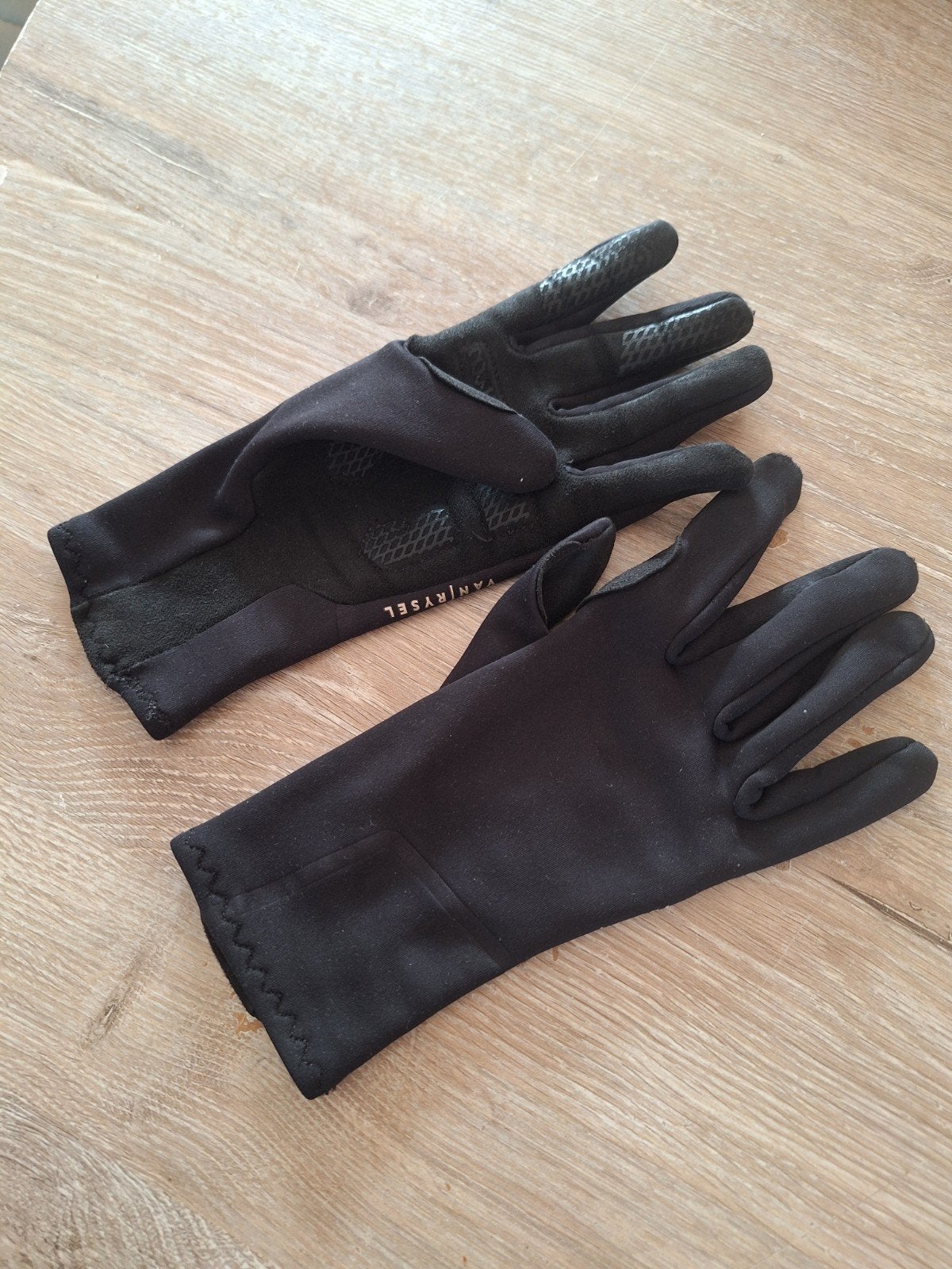 Zwarte Van Rysel fiets handschoenen, Ophalen, Gebruikt, Dames, Overige maten