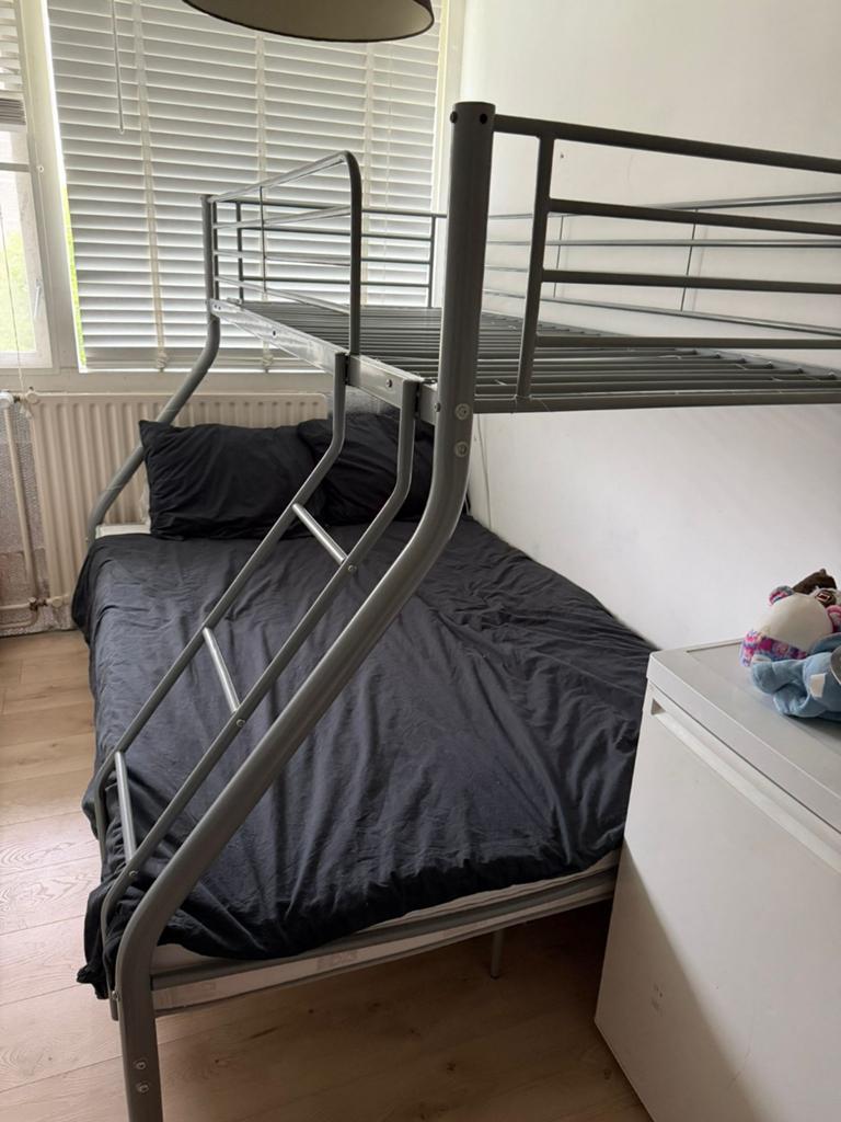 3 persoons stapelbed, Huis en Inrichting, Slaapkamer | Stapelbedden en Hoogslapers, Ophalen, Gebruikt, 90 cm, Tweepersoons