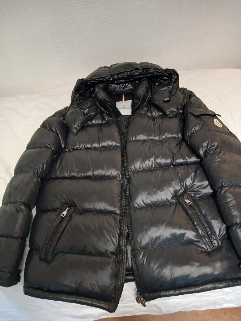 Moncler Jas Zwart Maat L, Ophalen, Maat 52/54 (L), Moncler, Zwart