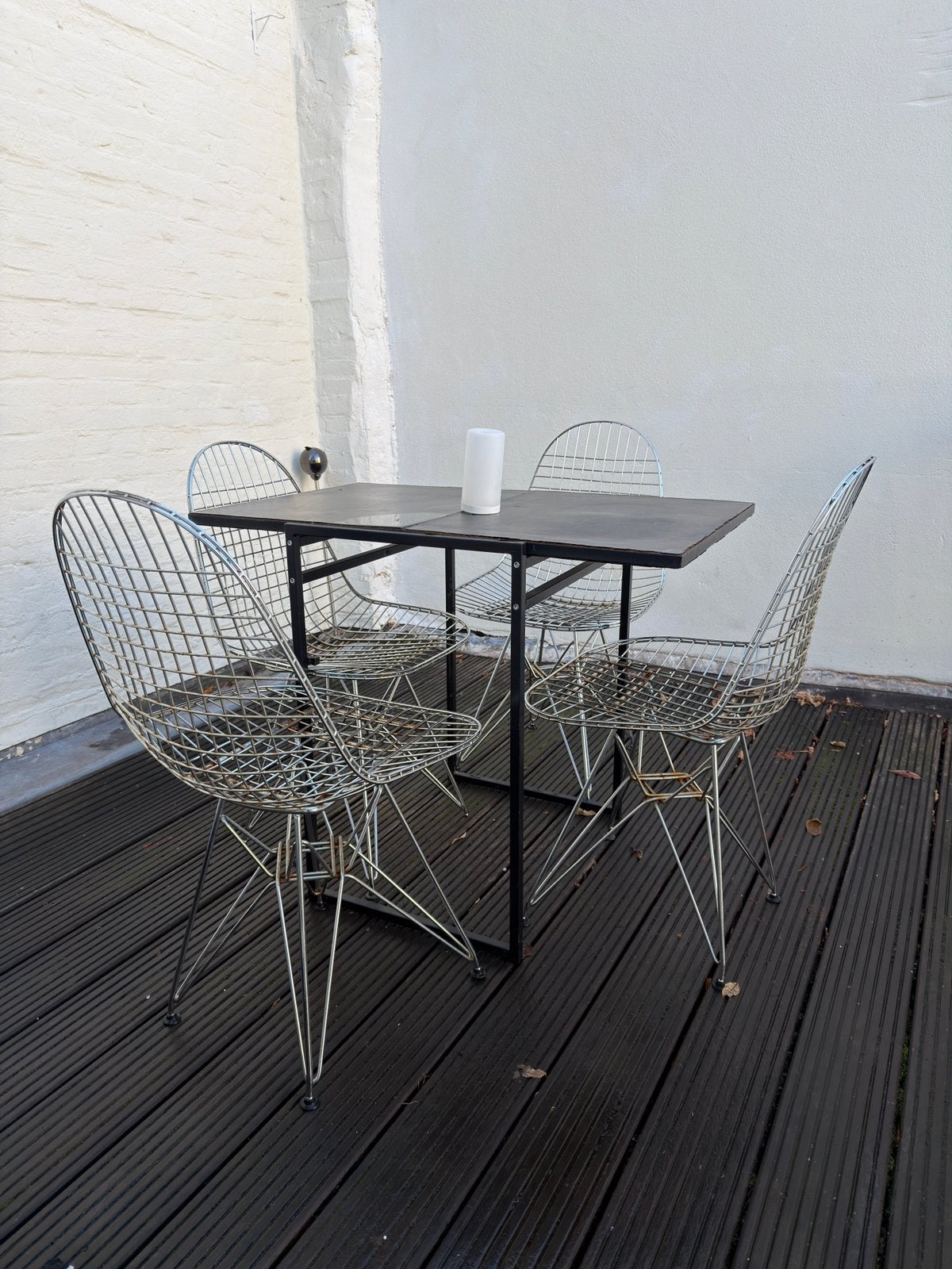 Vitra wire chrome chairs DKR ( set of 4), Ophalen of Verzenden, Zo goed als nieuw
