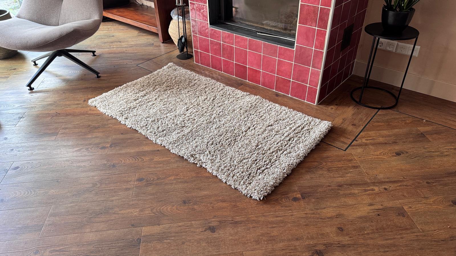 Vloerkleed beige, Ophalen, Zo goed als nieuw, Beige, Tapijt