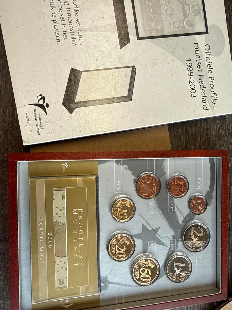 Officiële Prooflike muntset Nederland 1999-2003, Ophalen of Verzenden, Overige landen, Overige waardes, Setje