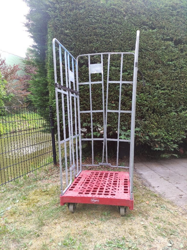 Rolcontainer met kunststof bodem, 100 liter of meer, Ophalen, Zo goed als nieuw, Transportkar