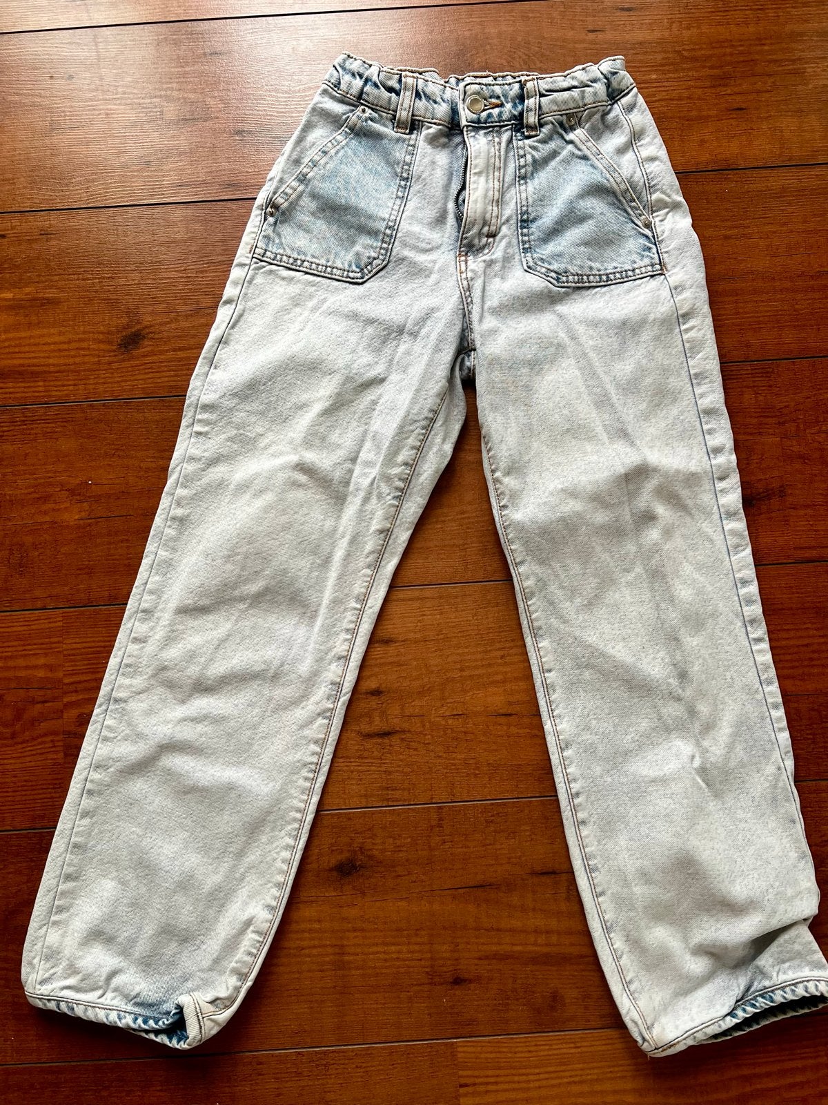 Reserved 158cm lichtblauwe jeans, zo goed als nieuw, Ophalen of Verzenden, Zo goed als nieuw, Blauw, Overige jeansmaten