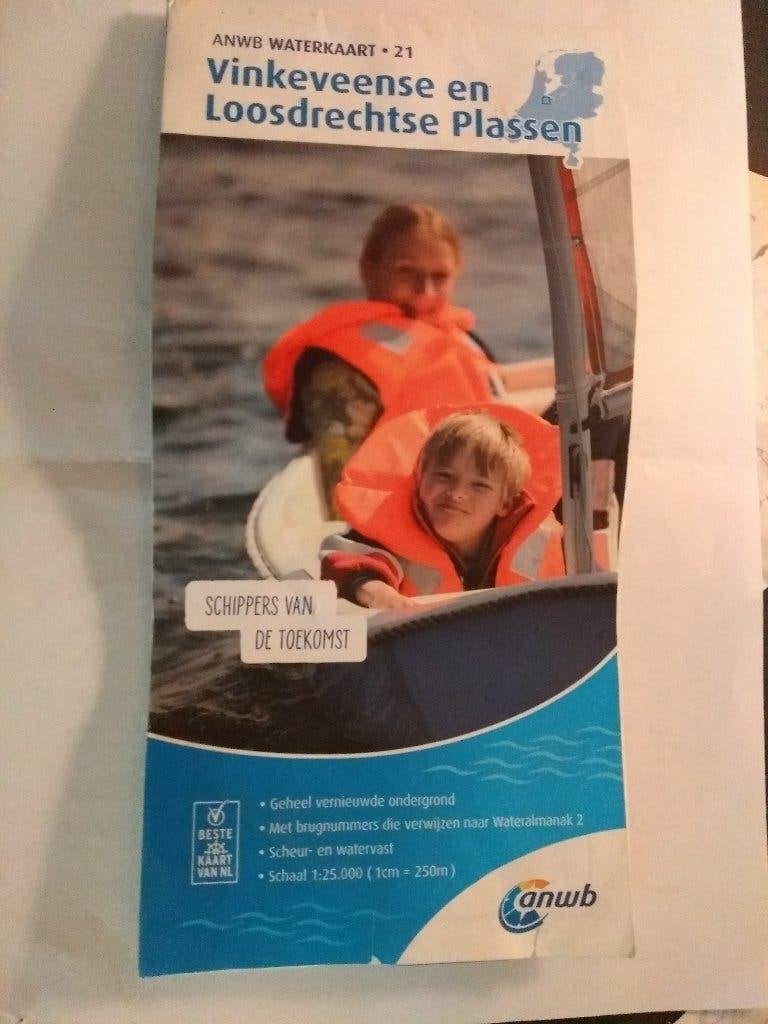 Waterkaart Vinkeveense en Loosdrechtse plassen, Watersport en Boten, Ophalen of Verzenden, Gebruikt, Boek of Waterkaart