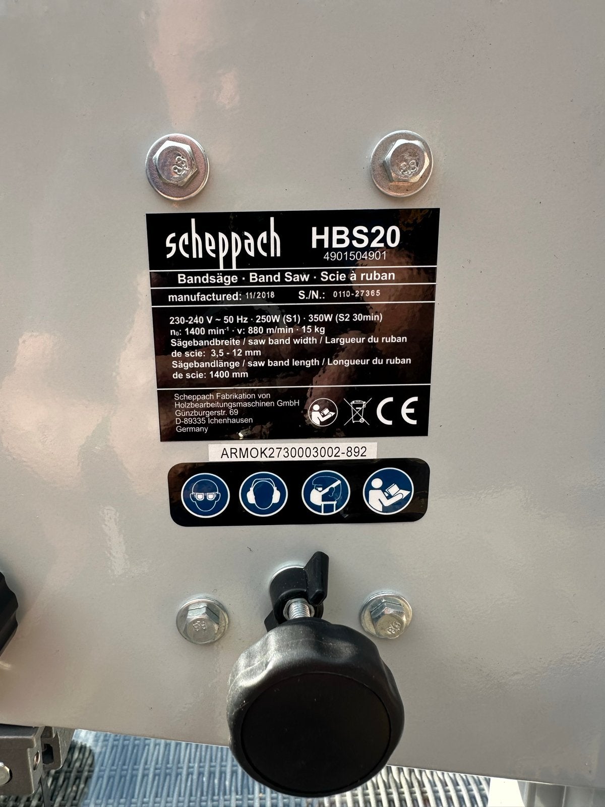 Scheppach HBS20 lintzaag - Nieuw, Ophalen, 70 mm of meer, Nieuw, Lintzaag