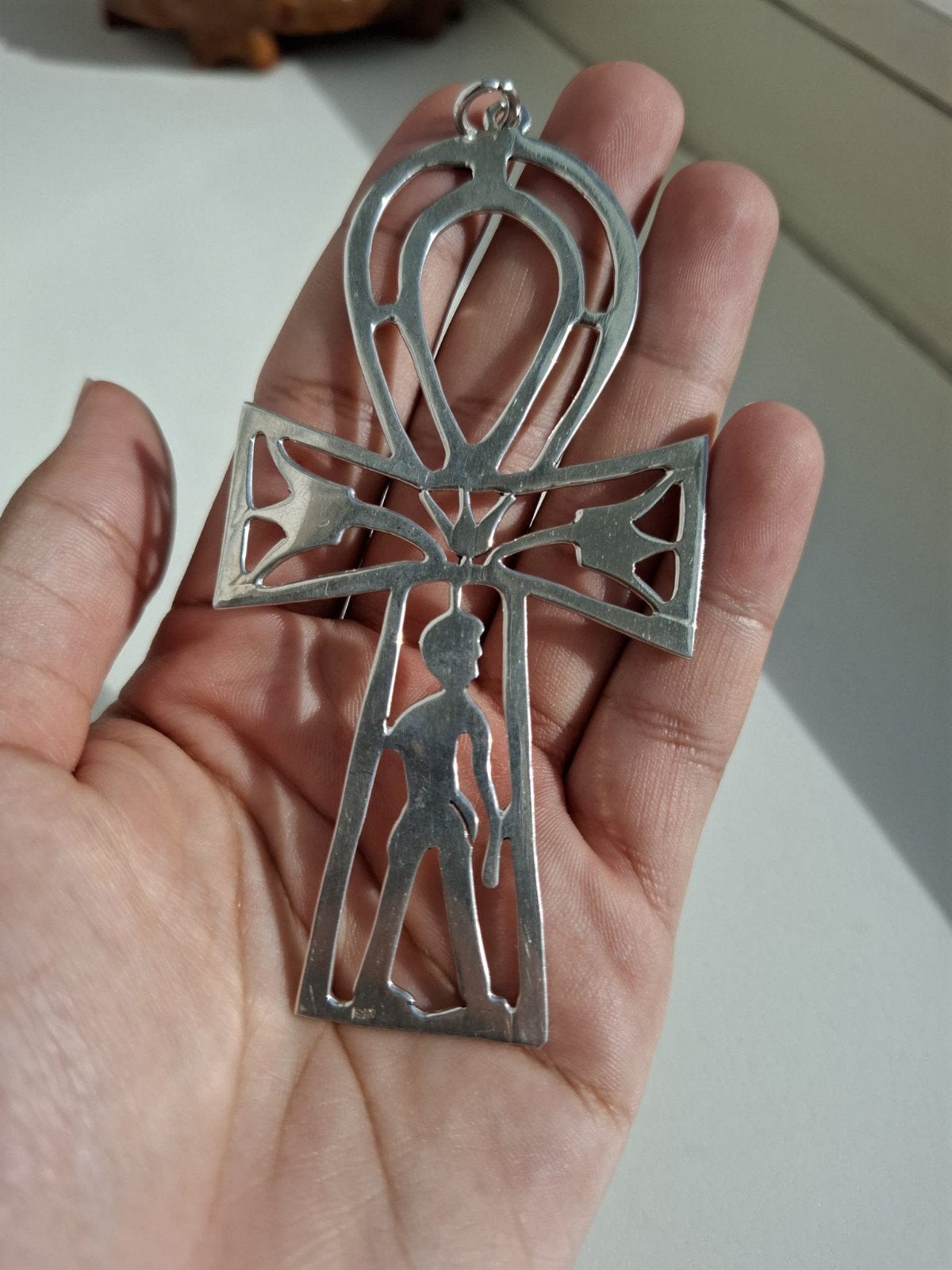 grote zilveren Ankh hanger, Ophalen of Verzenden, Zilver