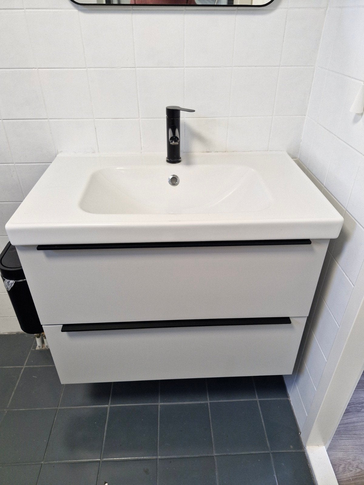 Ikea Gillburen wastafelmeubel licht grijs inclusief wastafel, Huis en Inrichting, Ophalen, 50 tot 100 cm, Zo goed als nieuw, Minder dan 100 cm