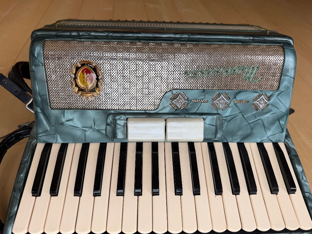accordeon, Muziek en Instrumenten, Ophalen, Gebruikt, 80-bas, Met koffer
