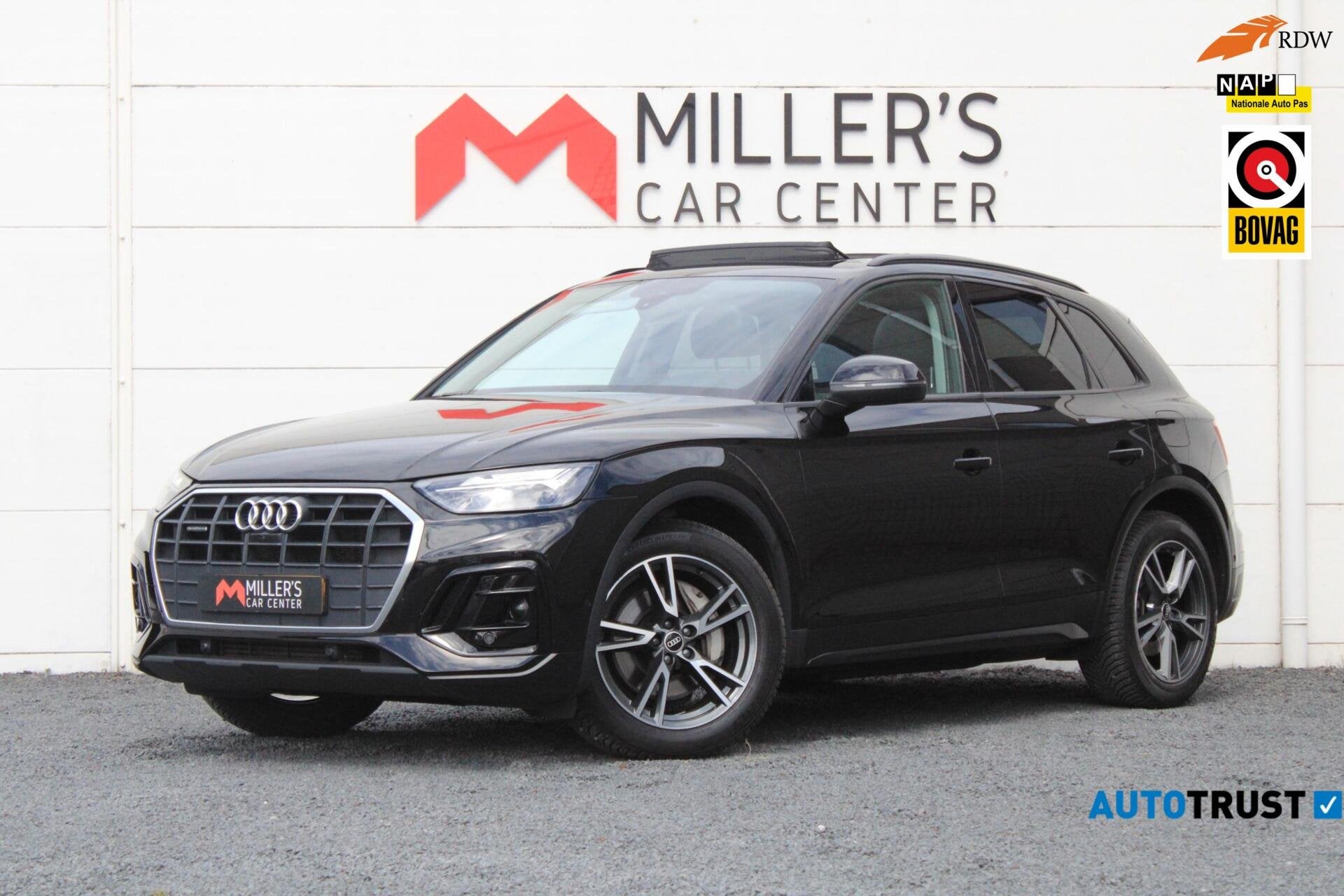 Audi Q5 50 TFSI e S edition Pano Massage HUD ACC Luchtvering, Automaat, Gebruikt, Zwart, Bedrijf